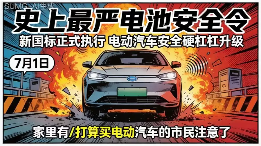想买电车的消费者注意了!7月起,“史上最严电池安全令”落地