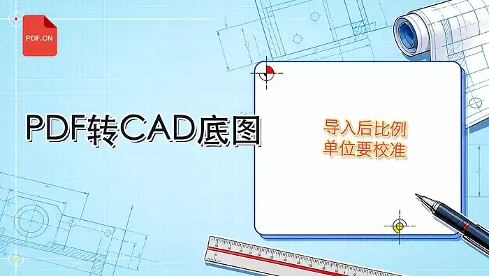 PDF图纸怎么转成CAD可用底图?导入后如何校准比例?