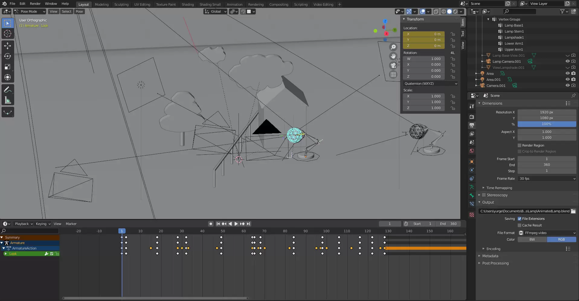 Blender 3D动画制作入门:绑定、关键帧、灯光与渲染全流程