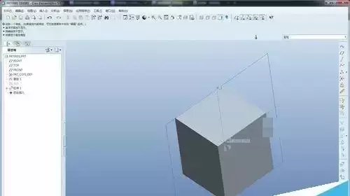Creo 拉伸建模后生成的三维实体零件