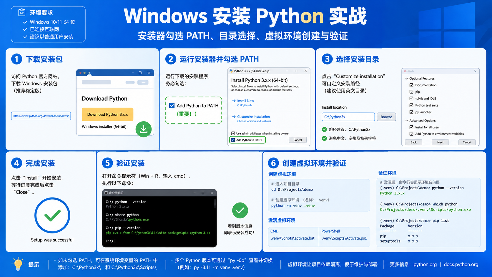 python官方文档：环境配置、依赖管理与故障排查实操