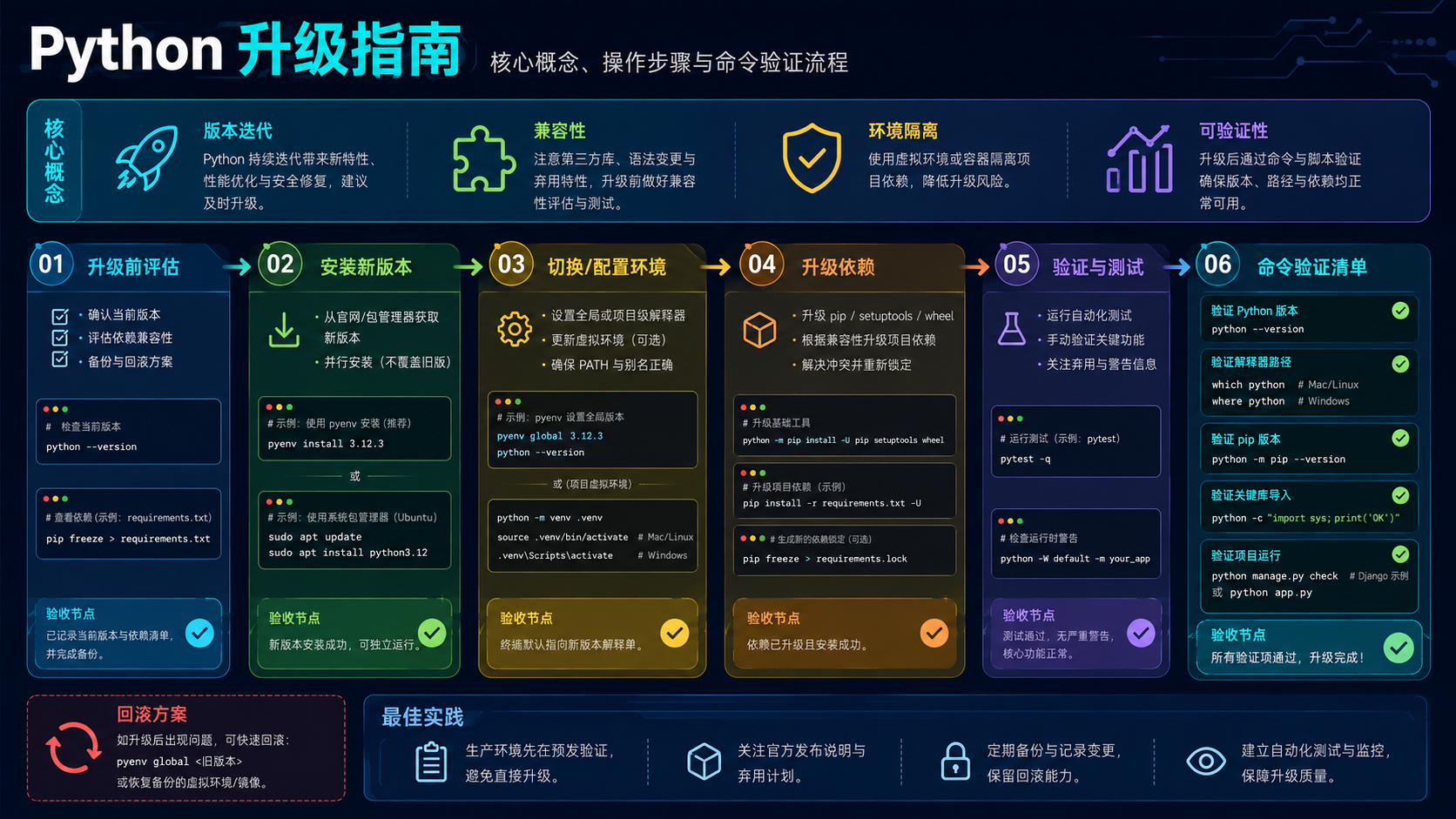 python升级避坑指南:环境隔离、依赖管理与验证流程