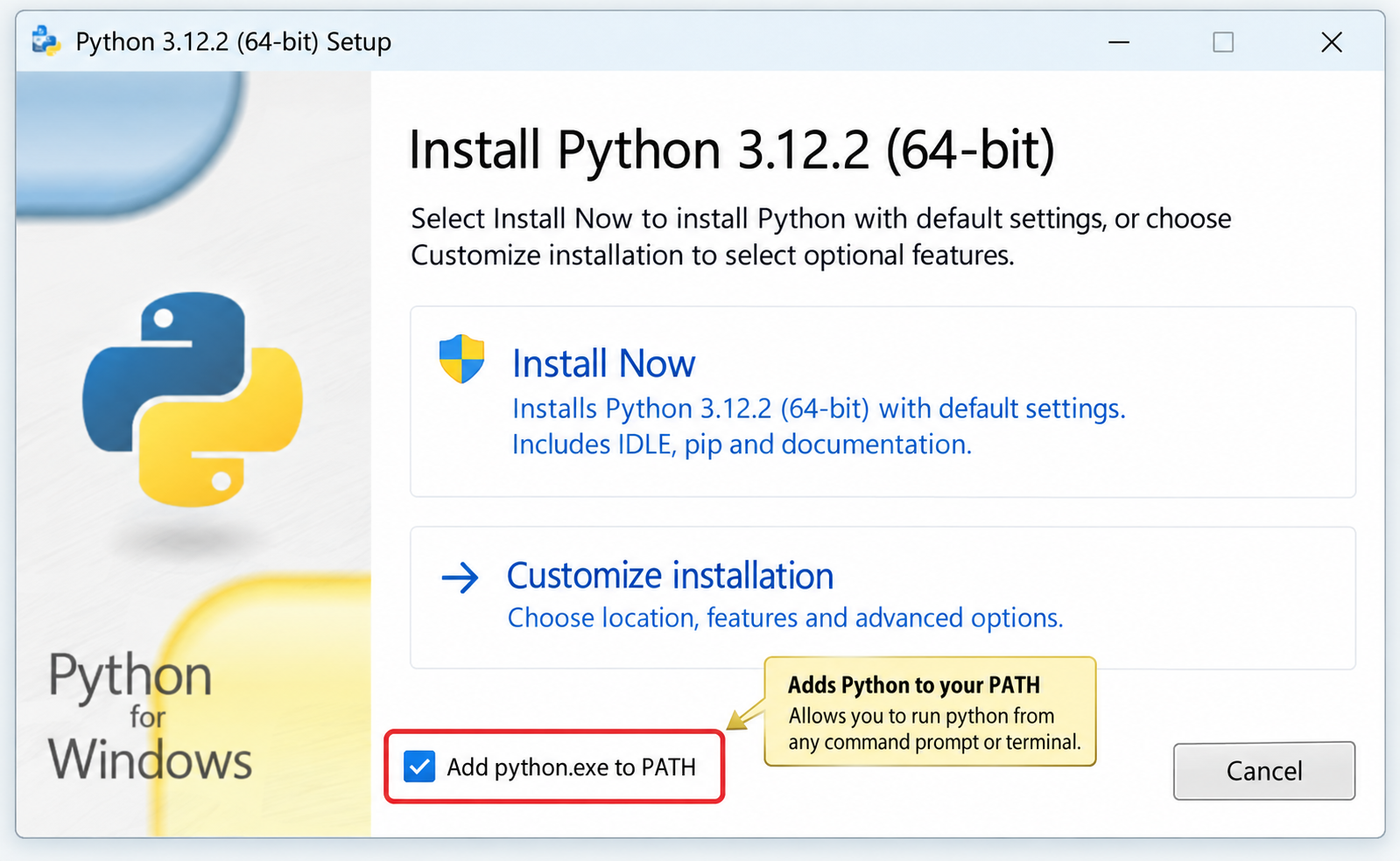 Windows系统Python安装教程：下载、勾选PATH及环境变量配置