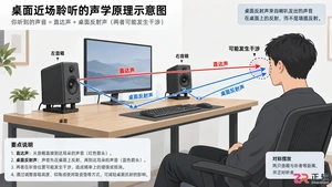 电脑桌面音箱怎么摆放好？正确位置与角度图解