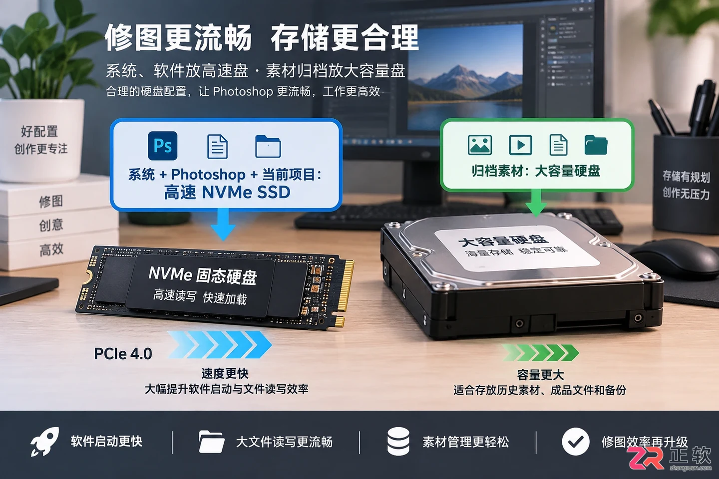 Photoshop修图电脑配置怎么选：台式机与笔记本配置建议