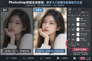 Photoshop修图实战教程:新手入门步骤与实用技巧大全