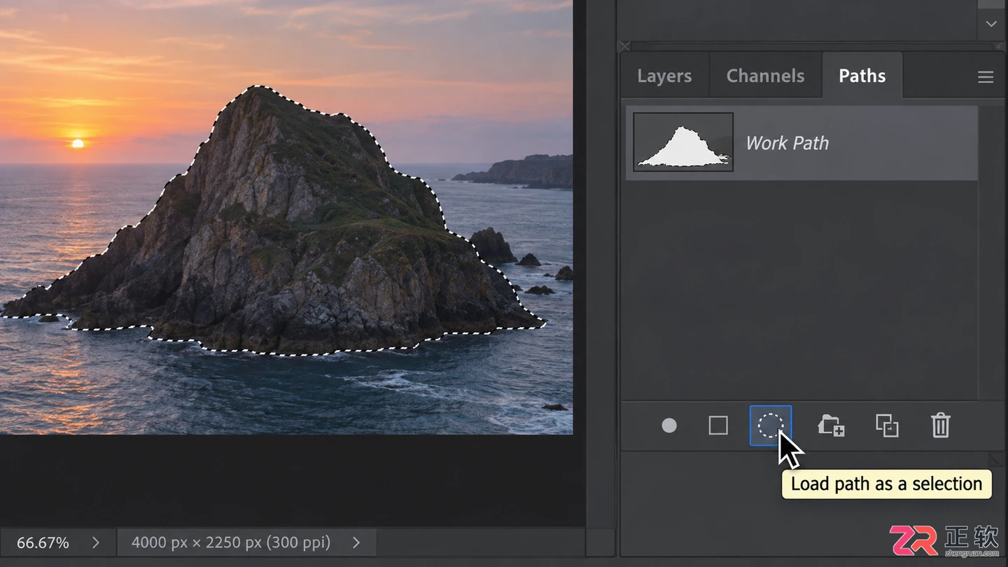 photoshop钢笔工具换选区