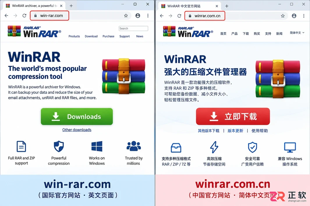 WinRAR官网地址是多少?国际版与中文版区别