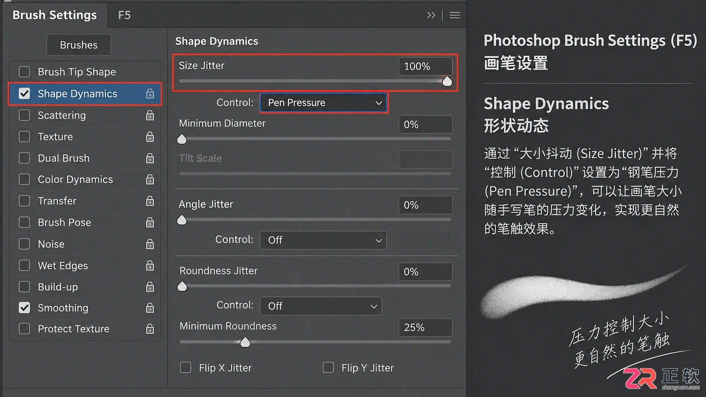 Photoshop画笔工具使用教程：设置 快捷键与常见问题