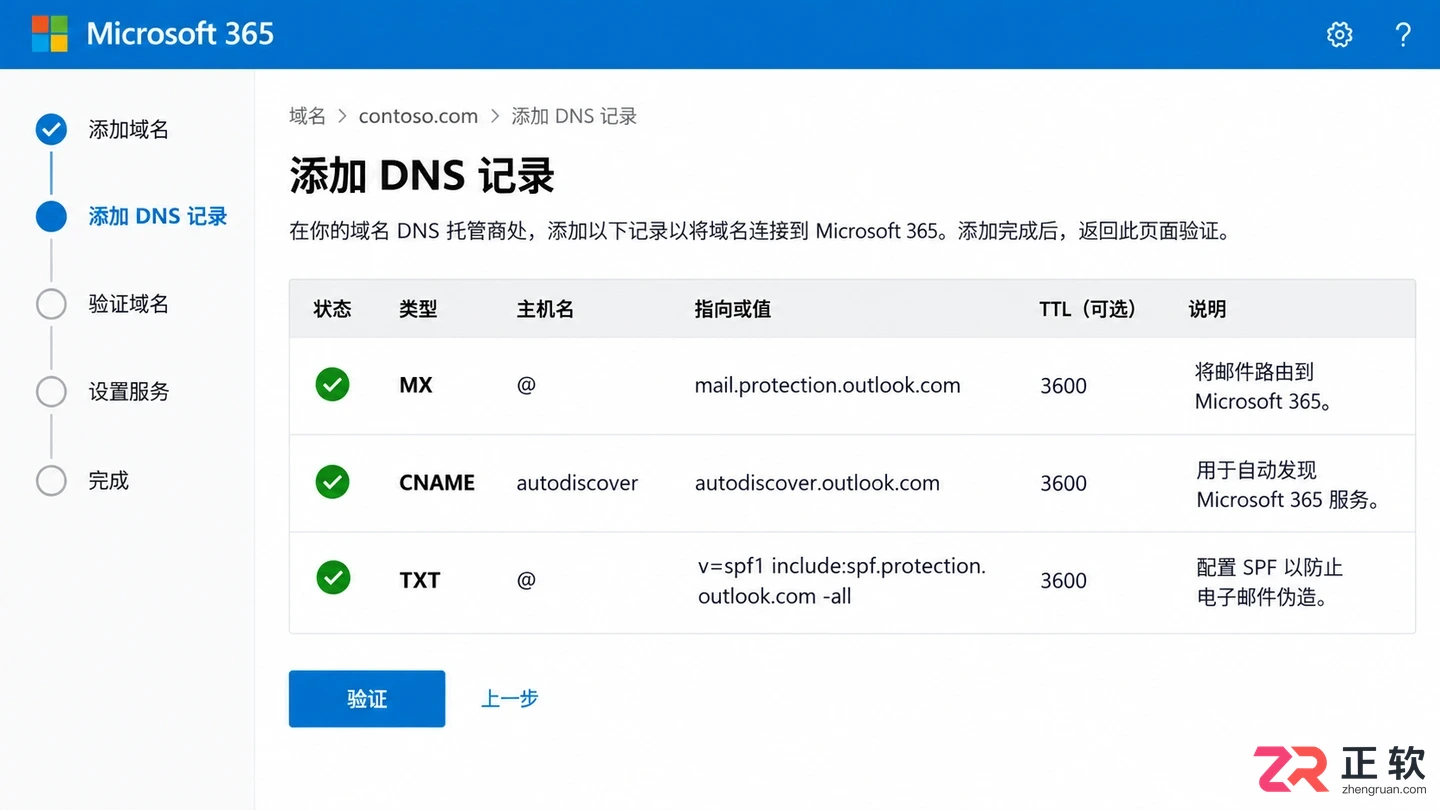 Microsoft365商业应用版怎么添加自定义域名