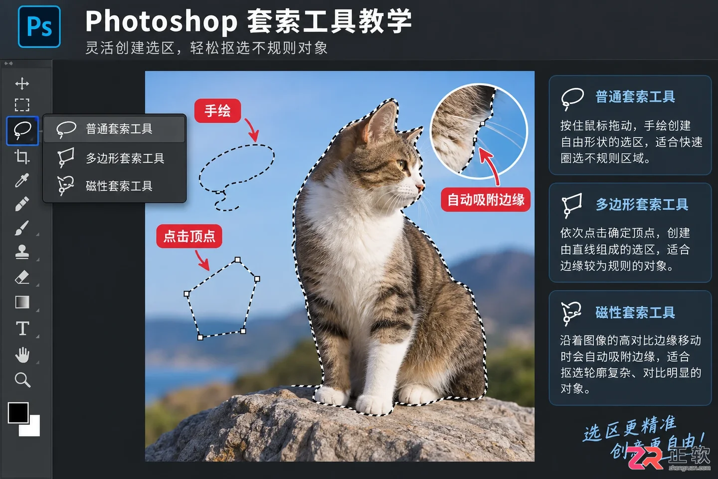 Photoshop选区怎么用？基本操作与常用快捷键