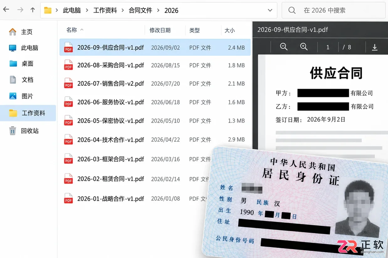 合同、票据、资料怎么整理?白猫扫描办公场景示例