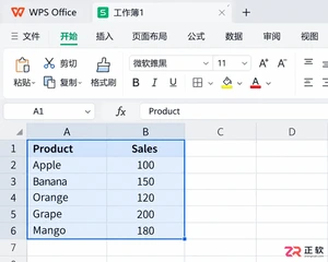 WPS 表格怎么插入柱状图