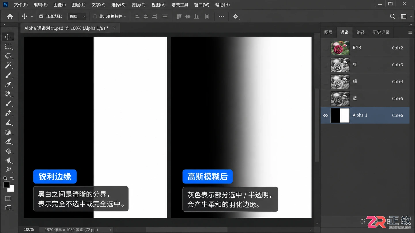 Photoshop通道是什么：颜色通道与Alpha通道的区别及作用