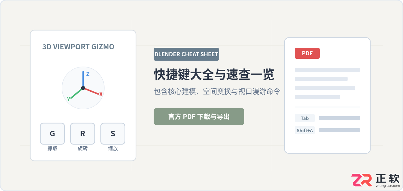 blender快捷键大全pdf下载与常用命令一览表