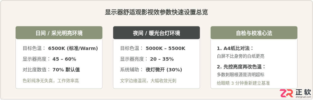 显示器色温怎么调不刺眼？色温调多少看着最舒服