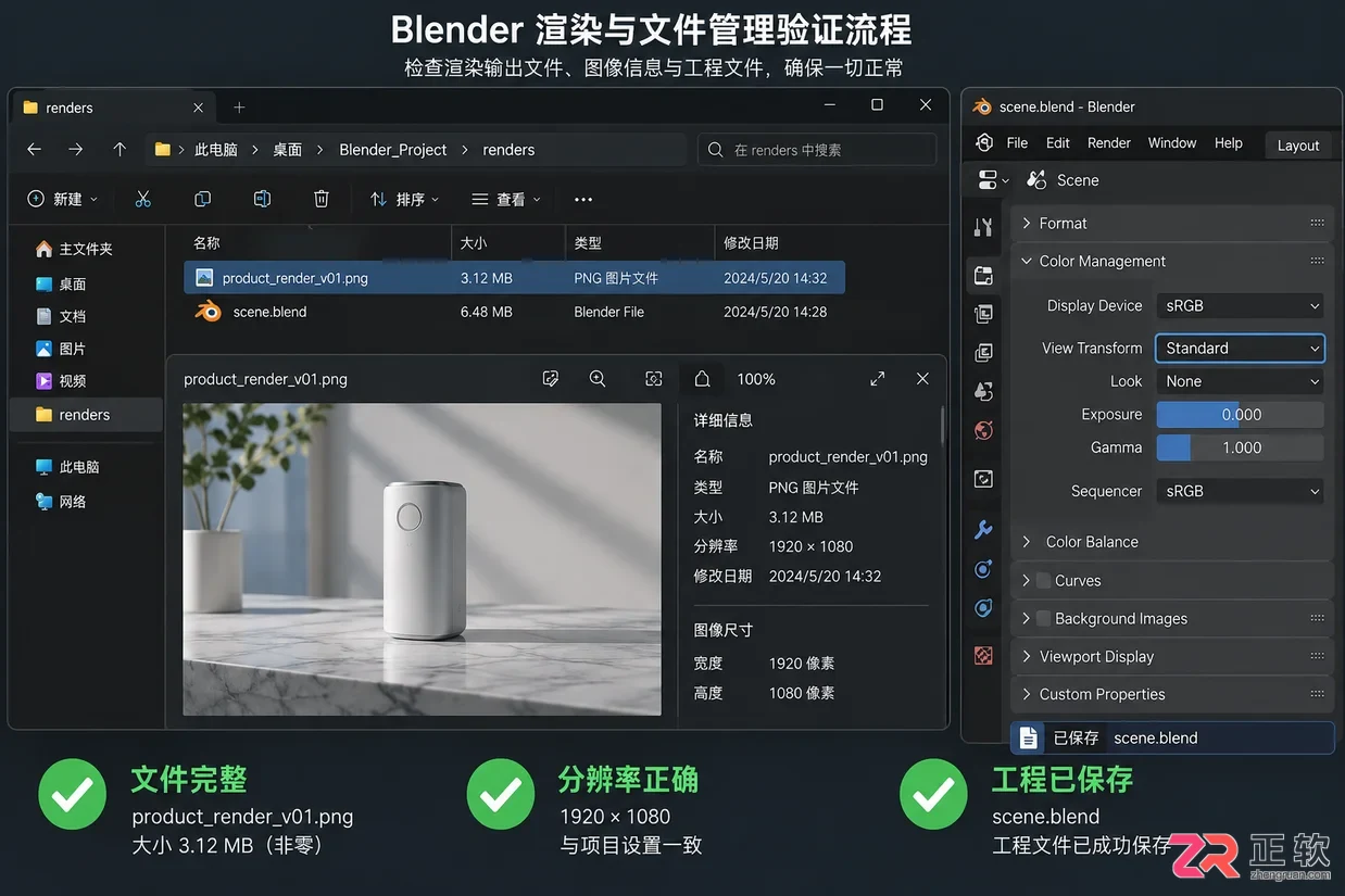 blender渲染图怎么保存到电脑的详细操作教程