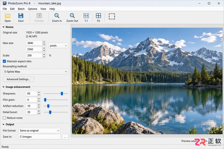 PhotoZoom Pro文件导出操作方法详细教程