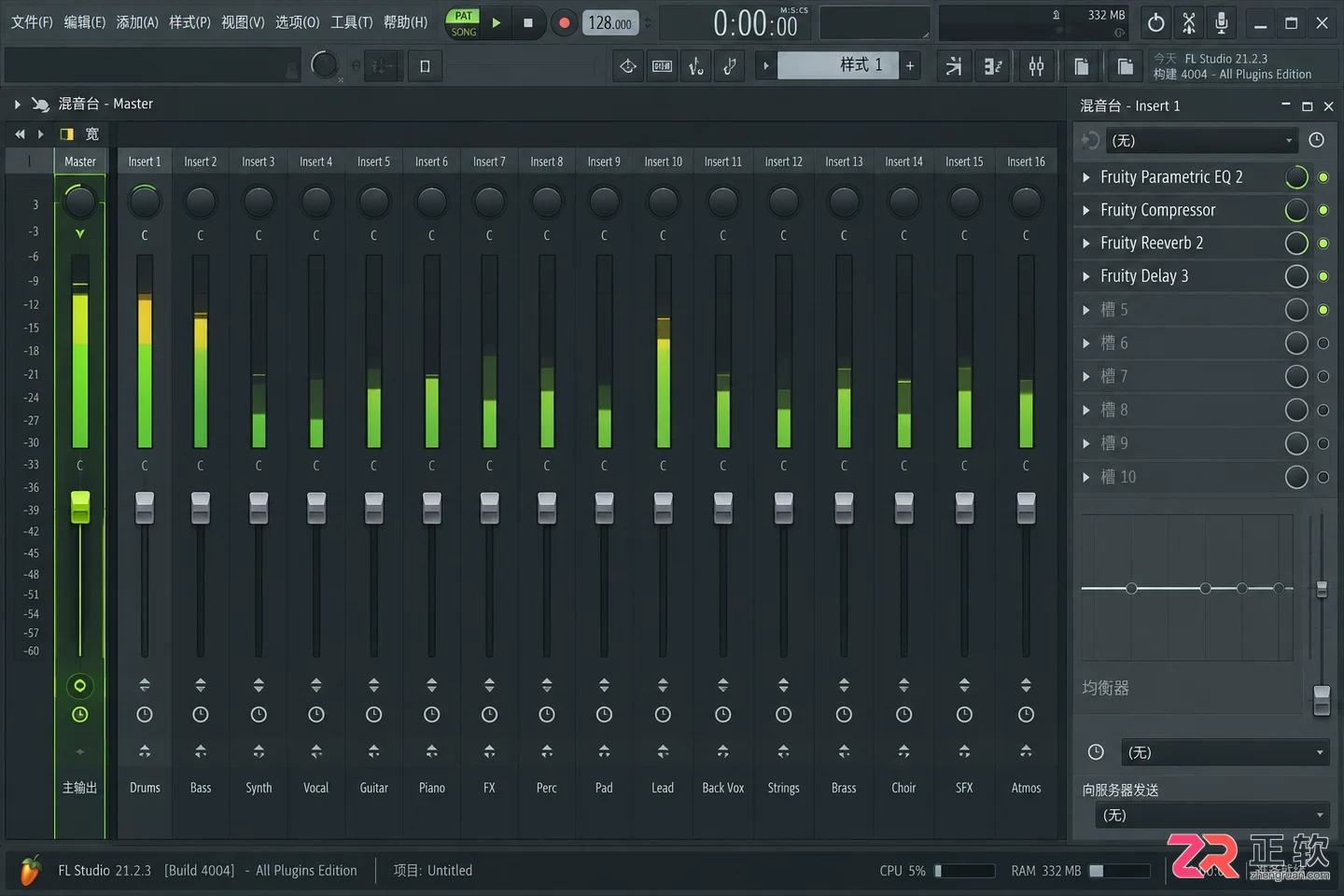 fl studio混音台最多能添加几个插件