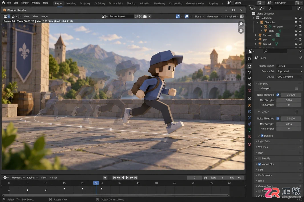 blender渲染动画设置方法与输出教程