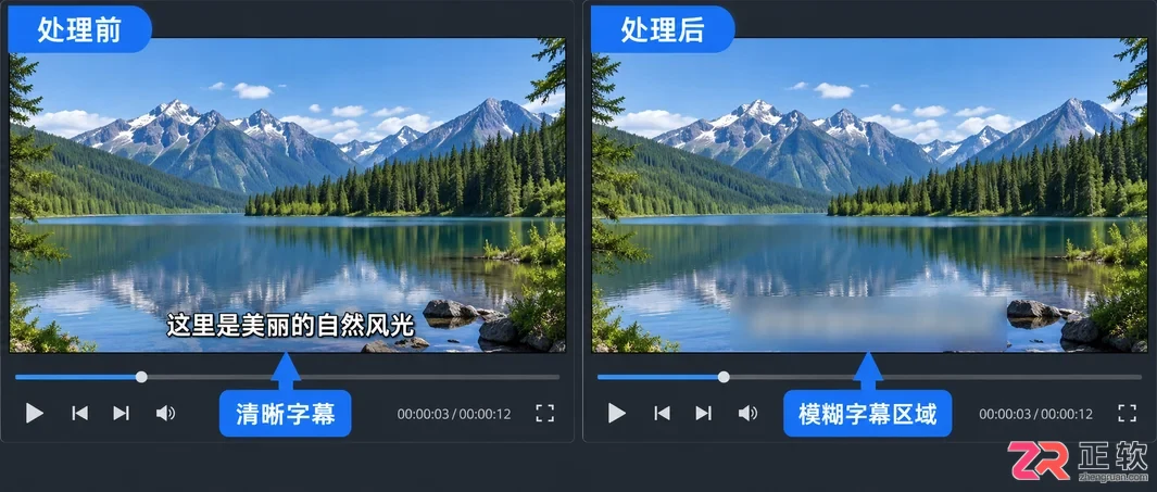 会声会影覆叠轨模糊滤镜消除字幕步骤