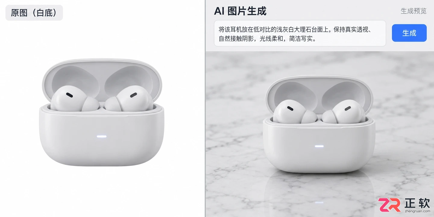 PixPix混合材质合成：金属、木纹、大理石底座的高级搭配法