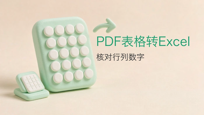 PDF表格转Excel