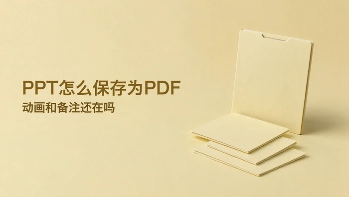 PPT怎么保存为PDF？导出后动画和备注还在吗