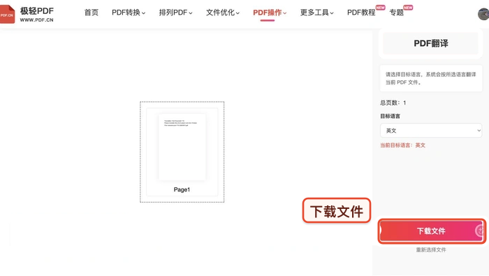 翻译PDF下载结果并检查真实中文页面图