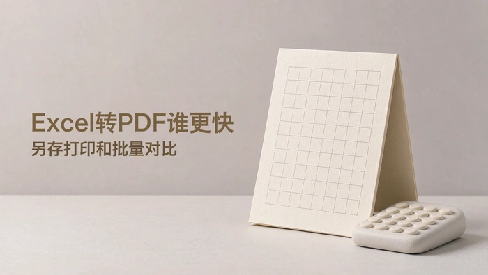 Excel转PDF用什么方法更快?另存、打印和批量转换对比