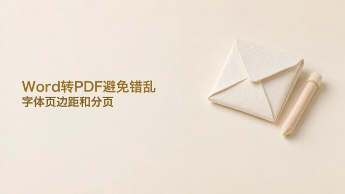 Word转PDF如何避免排版错乱？字体、页边距和分页检查
