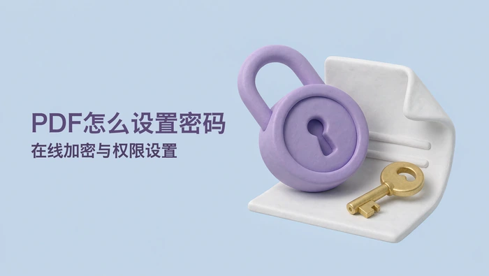 PDF怎么设置密码保护？在线加密与权限设置步骤