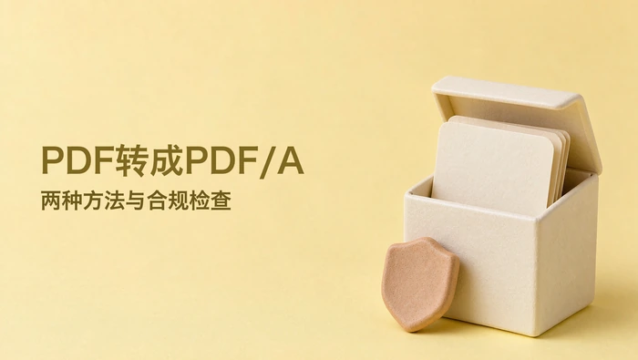 PDF怎么转换成PDF/A?两种方法与合规检查
